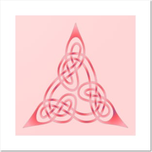 Triangle Knot With Doubled Threads Pink 2 Posters and Art